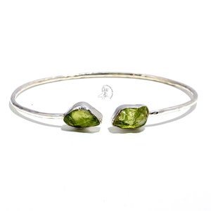 Remarkable Peridot Bracelet, Gemstone Bracelet, Green Bangle Bracelet, 925 Sterling Silver Jewelry, Wedding Gift, Bracelet For Mother
