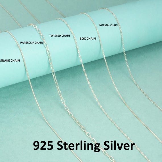 925 Silver Chain Layering Necklace Wholesale Dainty Simple Cable