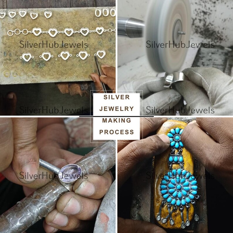 Örhängen med turkosa ädelstenar i 925 sterlingsilver bild 7