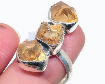 925 Sterling Silver, Natural Citrine Ring, Handmade Jewelry, Gift For Her, November Birthstone