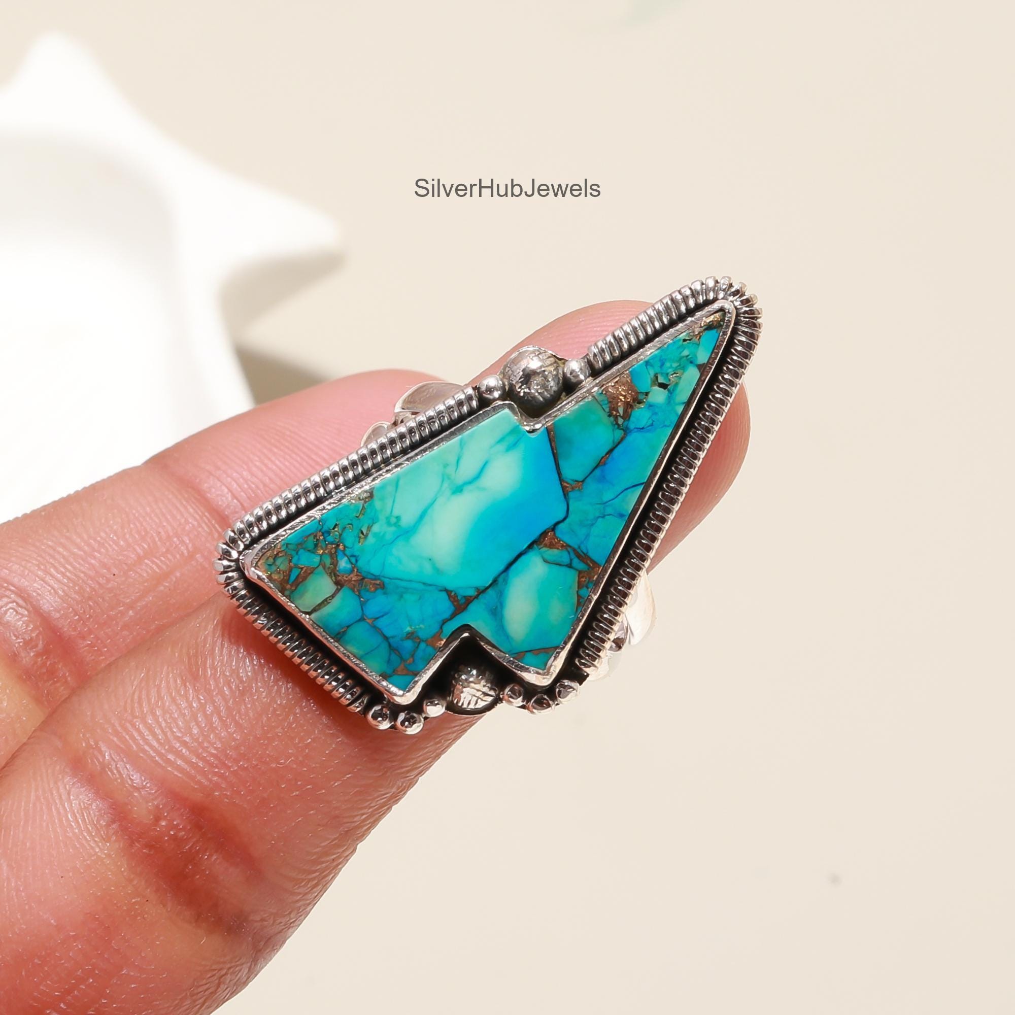 Handmade Sterling Silver Forked Lightning Ring - Solid 925 Silver, Any Size
