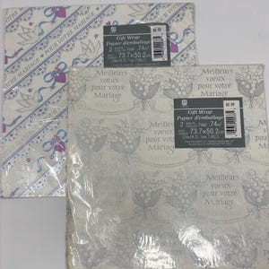 Vintage French Wedding Gift Wrap / French Wedding Wrapping paper vintage Gift wrap for Wedding French paper vintage gift French bride wrap