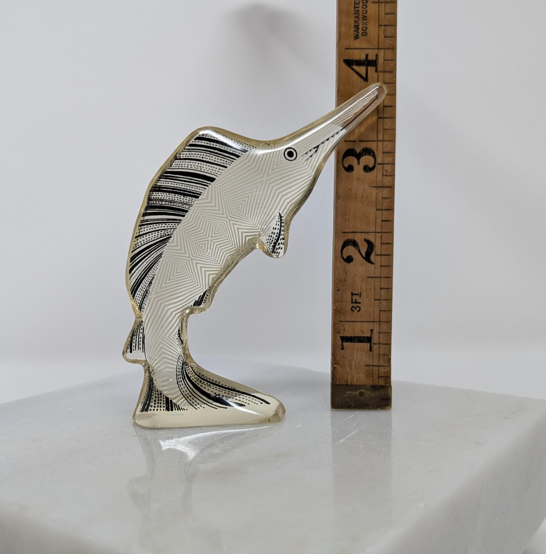Rare Abraham Palatnik Lucite Marlin / MCM Acrylic Swordfish  display picture 1