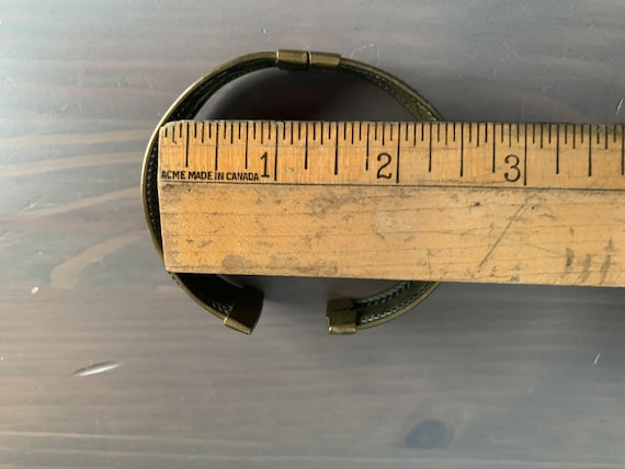 Vintage Large Sized Brass Unisex Cuff Bracelet / … - image 9