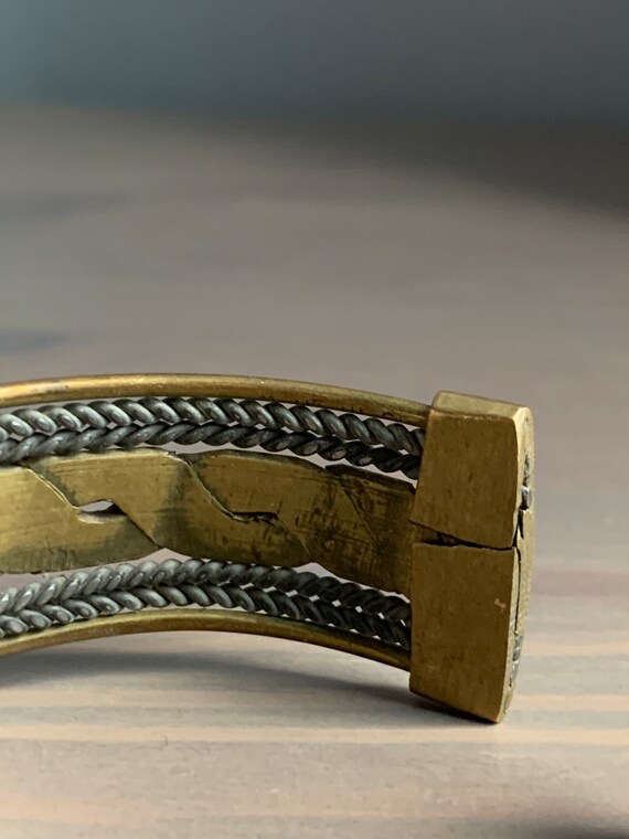 Vintage Large Sized Brass Unisex Cuff Bracelet / … - image 6