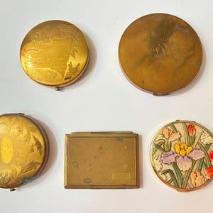 Vintage Brass Compact / pick a compact vintage makeup compact Vtg brass mirror Compact Vtg Powder compact collectible brass makeup compact