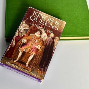 Coffret vintage des rois et reines d'Angleterre / Cartes d'information de la télévision française Fax Pax sur les rois et la reine Cartes d'information sur la royauté britannique Ensemble de redevances VTG Fax Pax