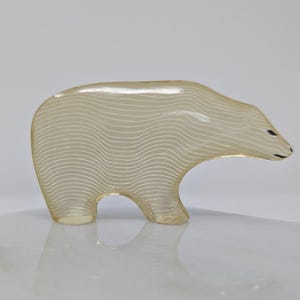 Amazing Abraham Palatnik Lucite Polar Bear / MCM acrylic bear vintage collectible Abraham Palatnik gift vintage snob Pal lucite white bear