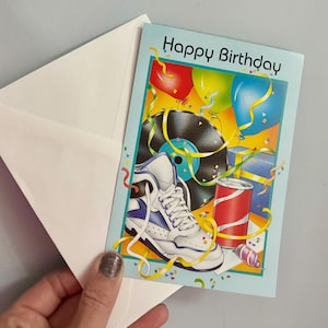 Carte d'anniversaire vintage/carte de voeux vtg des années 80 et enveloppe pour carte d'anniversaire GenX des années 80 du parent carte d'anniversaire pour carte d'anniversaire ado