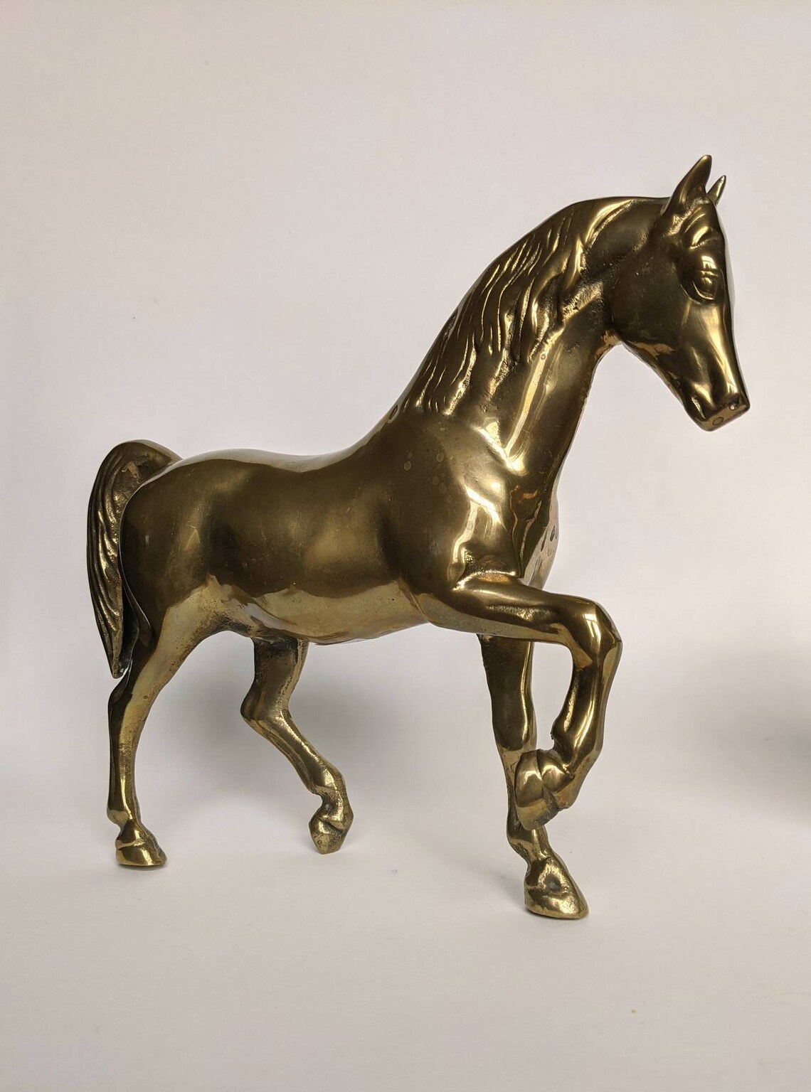 Vintage Brass Horse/ large brass trotting horse / decorative Etsy
