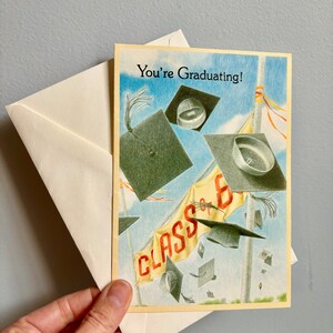 Nouvelle carte vintage pour diplômé / carte de félicitations pour diplômé carte de félicitations pour diplômé du secondaire carte de voeux pour diplômé universitaire