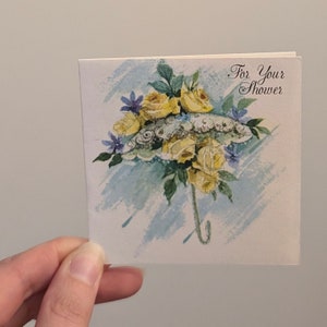 Carte de douche de mariage vintage douce/petite carte de mariage pour cadeau mini carte de voeux pour carte de douche de mariage pour amie carte de douche soeur