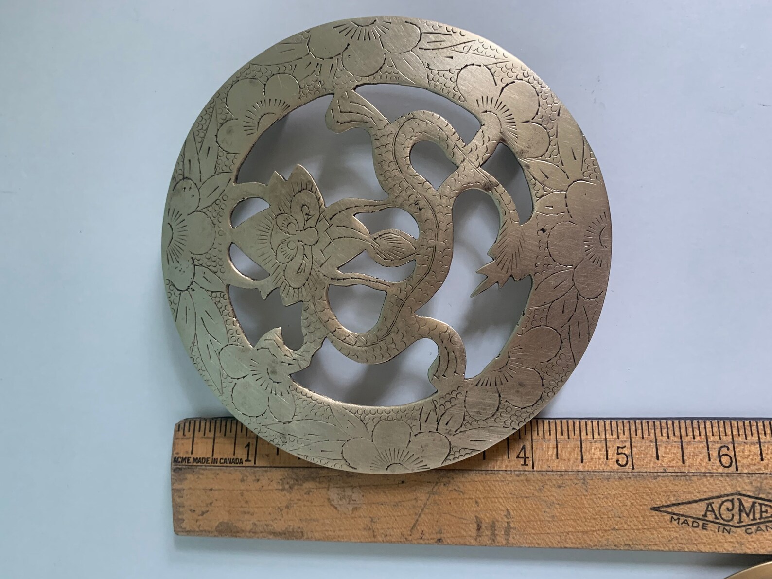 Vintage Brass Dragon Trivet / vintage brass teapot trivet / Etsy