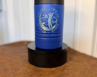 Koozie dla golfistów ze stali nierdzewnej, grawerowany laserowo pokrowiec na golfa, prezent dla taty, pokrowiec podróżny na świeżym powietrzu, schowek na piwo, prezent dla niego