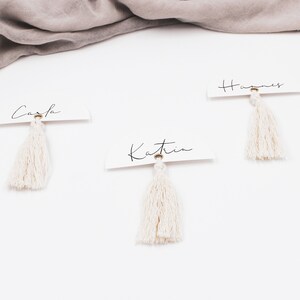 Marque-place « Croissant » / Boho / Pompon / Mariage