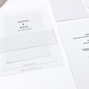 Biglietto d'invito "The White One" matrimonio / moderno e minimalista