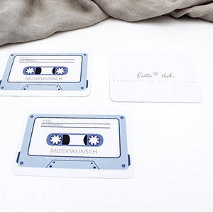 Musikwunschkarte 10er Set / Hochzeit / Musikwünsche DJ // personalisiert