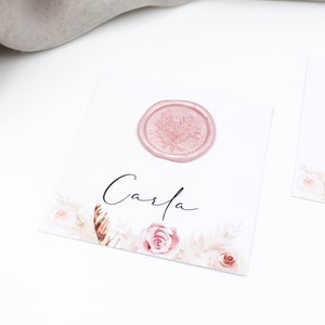 Platzkarte "Flowerly Wing" // Hochzeit // Boho // Floral