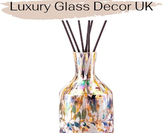 Luxury Reed Diffuser Mouth Blown Glass Heart Grey White - Etsy