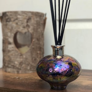 Reed Diffuser Mouth Blown Glass Oval Multicoloured Effect