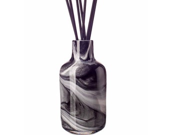 Rietverspreider Mondgeblazen glas Open cilinder Apothekerontwerp in zwart wit