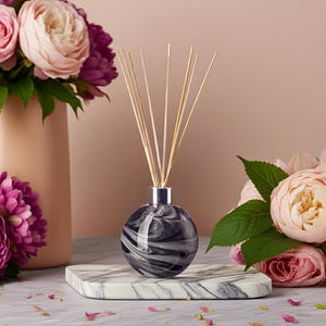 Luksusowy dyfuzor z dmuchanymi ustami w kształcie kulki, biały, szary, czarny, mały, duży, 300 ml/600 ml