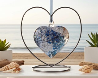 Cuore In Vetro Rosso Da Appendere 7,5 Cm - Decorazione Romantica