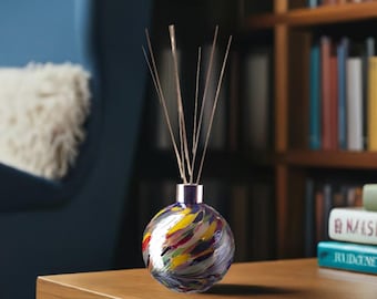 Reed Diffuser Mouthblown Glass Sphere Multicoloured