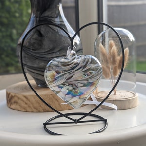 10cm Luxury Hanging Friendship Glass Heart Good Luck Gift Mouth Blown Glass