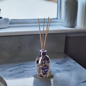 Reed Diffuser Mouth Blown Glass Grey Black White Dome Design