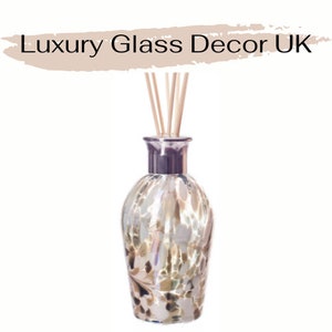 Reed Diffuser Mouth Blown Glass Grey White Dome Design