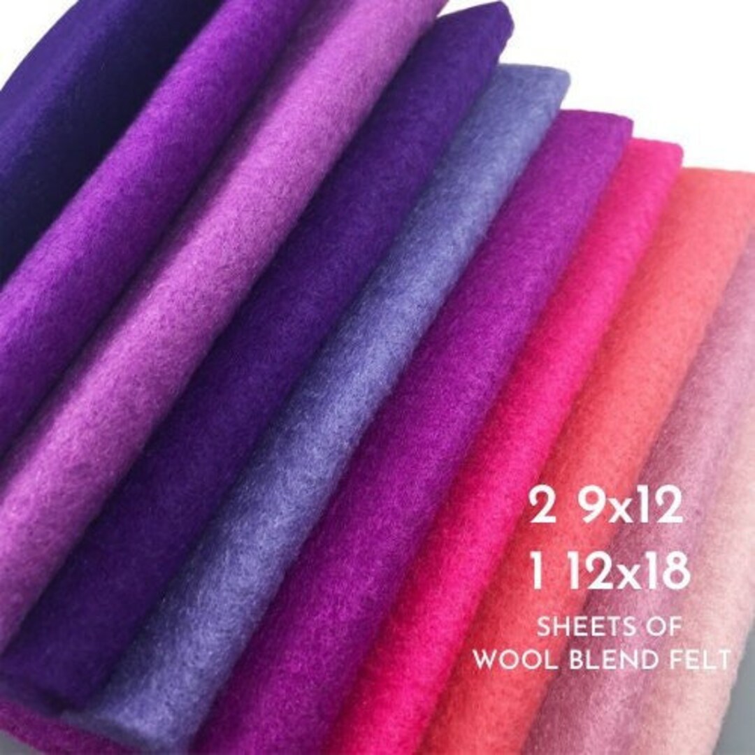 1.2 Mm Thick Wool Felt 9x12 Felt Sheets Choose Your Own Etsy