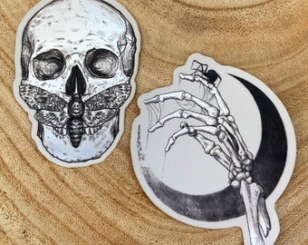 Matte Holographic Skeleton Stickers