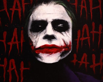 Original painting fan art Joker (Heath Ledger)