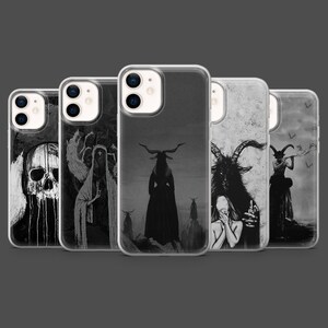 Dark Aesthetic Phone Case Creepy Cover for iPhone 14Pro, 13, 12, 11, 8, Xr, Galaxy S21Fe, S20, S22, Samsung A13, A33, A53, Pixel 7Pro, 6A, 6