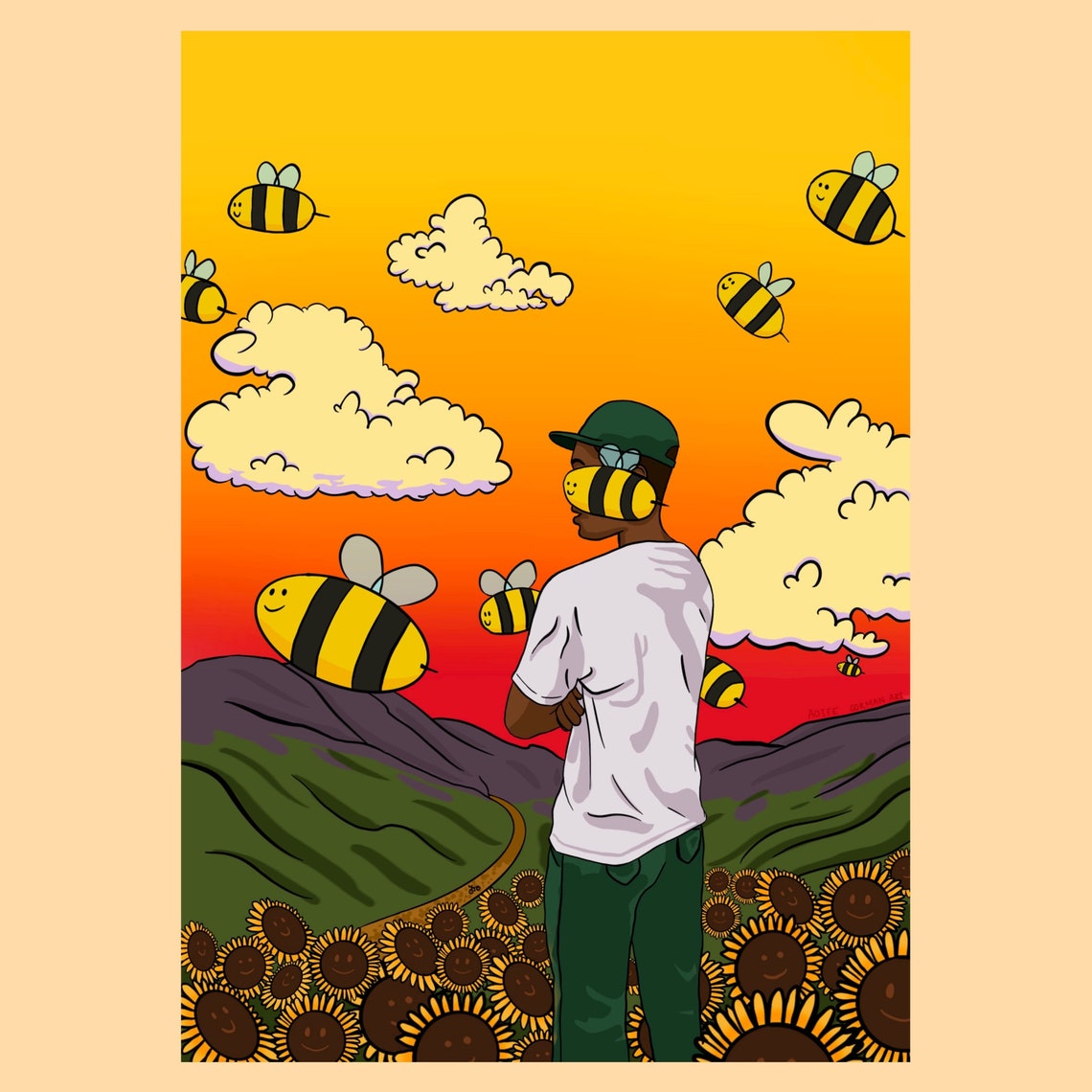 Tyler, the Creator Flower Boy Cute Art Print Etsy