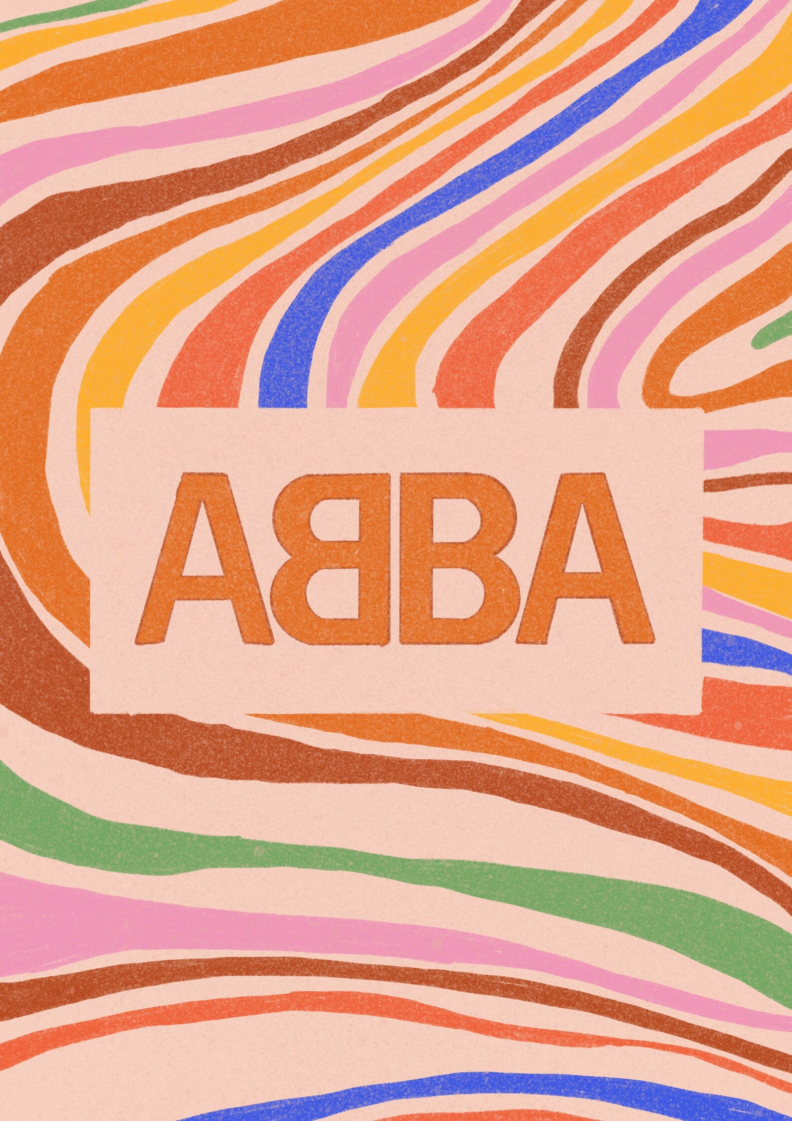 ABBA Art Print trio Etsy