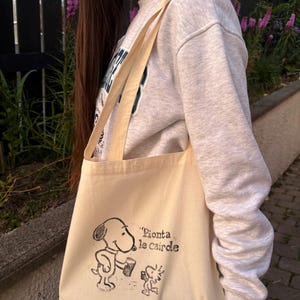 Sac fourre-tout Snoopy imprimé lino