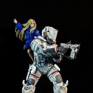 Pragmata Collectible Statue - Hugh & Diana Diorama Figure - Real Foto
