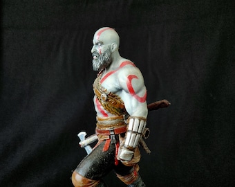 Kratos Statue | God of War Sammlerstück, 3D gedrucktes exklusives benutzerdefiniertes Modell, echte Fotos