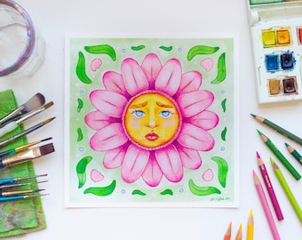 April Showers – 8x8in. Giclée Fine Art Print