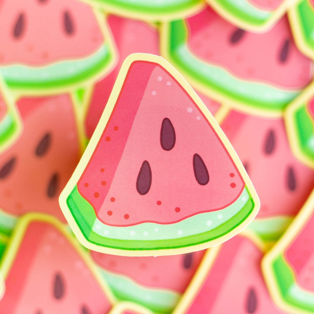 Sticker Watermelon Watermelon Waterproof Glossy Vinyl Sticker - Etsy