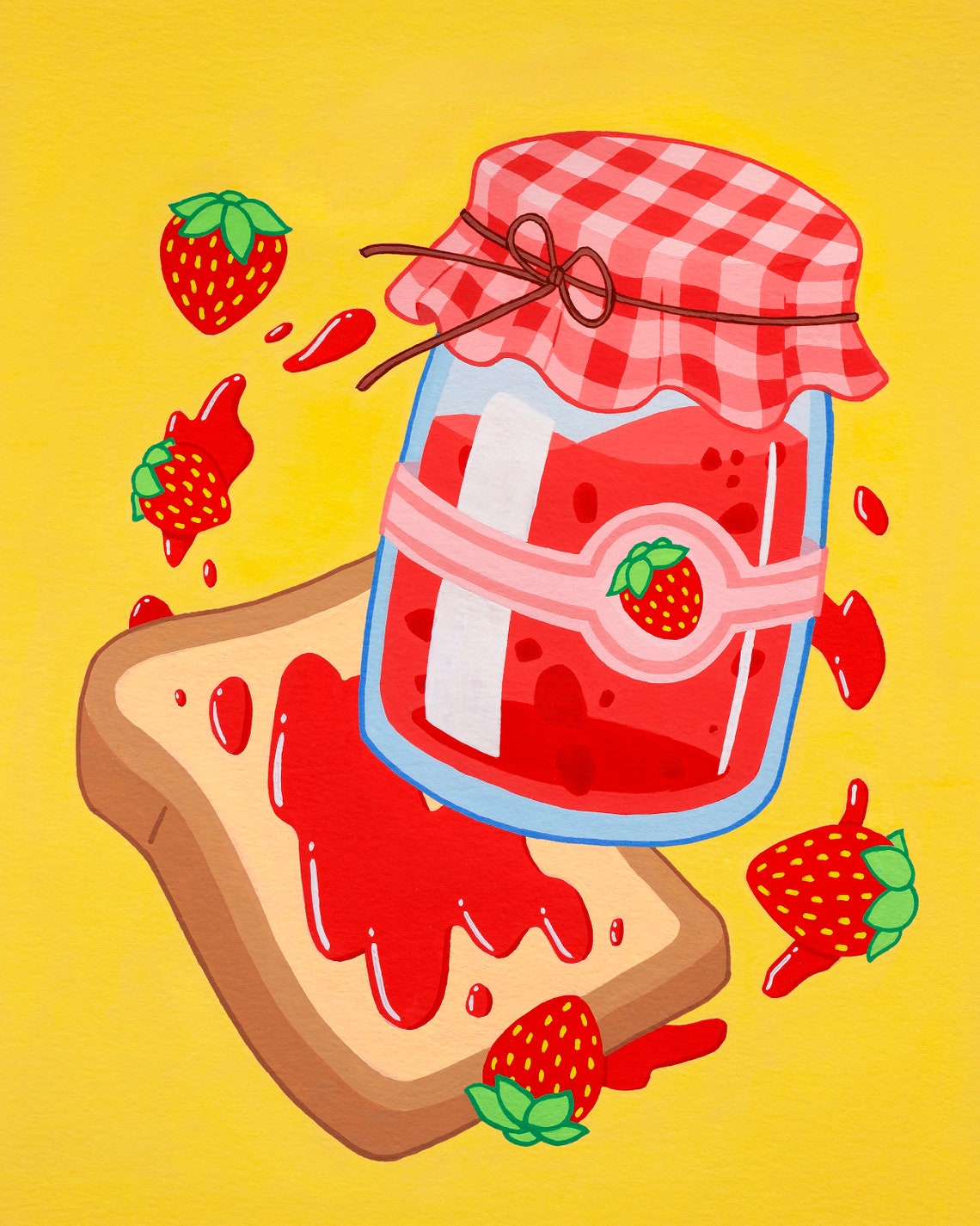 Jam & Toast Print 8x10in Home Decor Wall Art Discounted Etsy