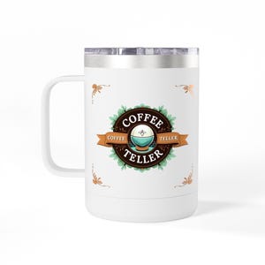 Coffee Mug Tumbler, 15oz - Coffee Fortune Teller