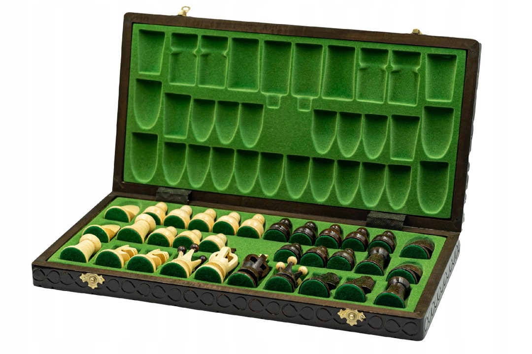 Krmoau Kaktus-Schachspiel Magnetisch - Aufrollbares 3D Schachbrett, 32 Teile, 25cm