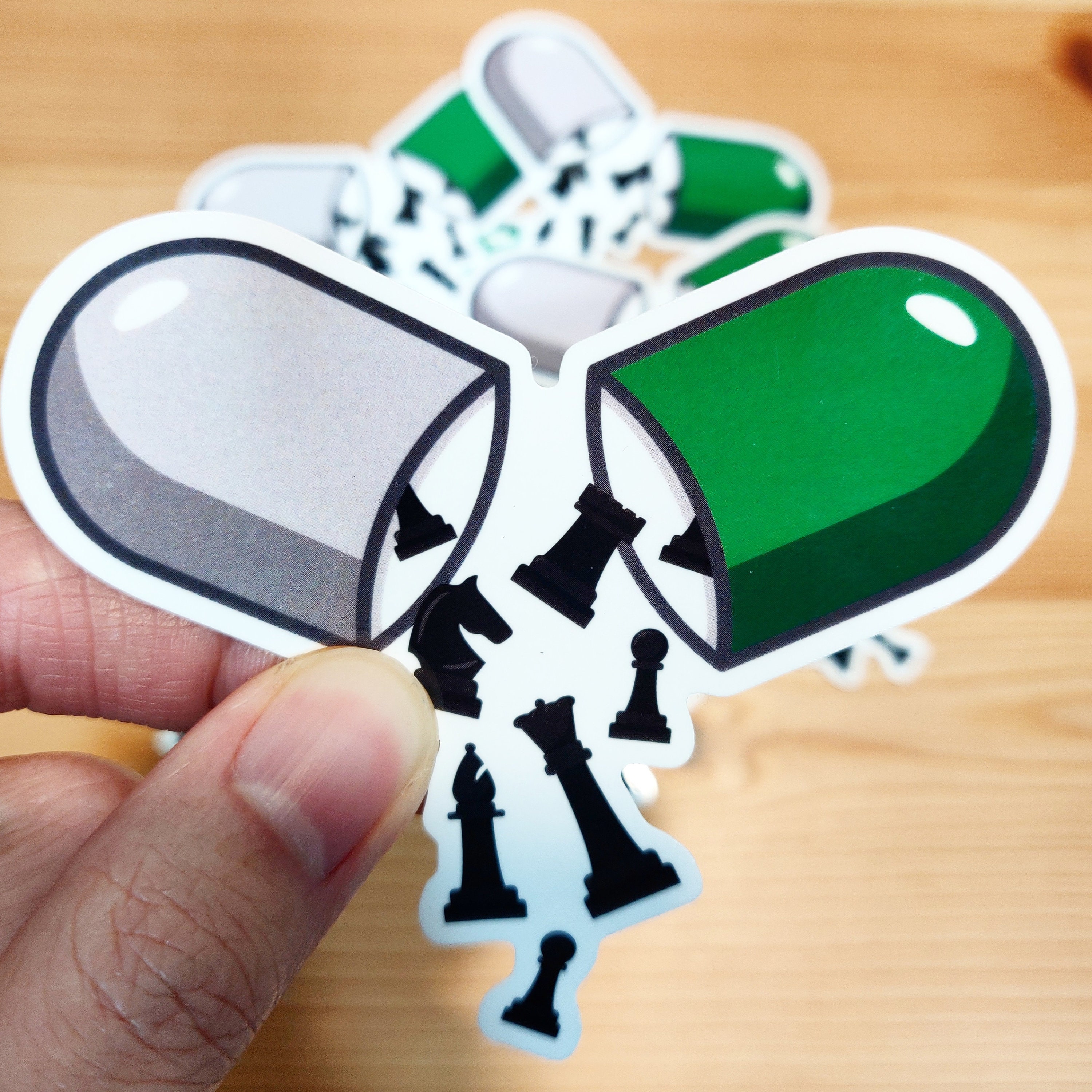 The Queen's Gambit Chess Pill Sticker Etsy