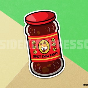 Lao Gan Ma Chili Oil Sticker / 老干妈 Chili Crisp / Cute Stickers / Kawaii / Laptop Vinyl Sticker / Macbook Decal / Gifts for Friends