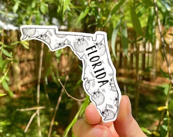 Sticker bloem staat Florida staat – vinylsticker oranjebloesem