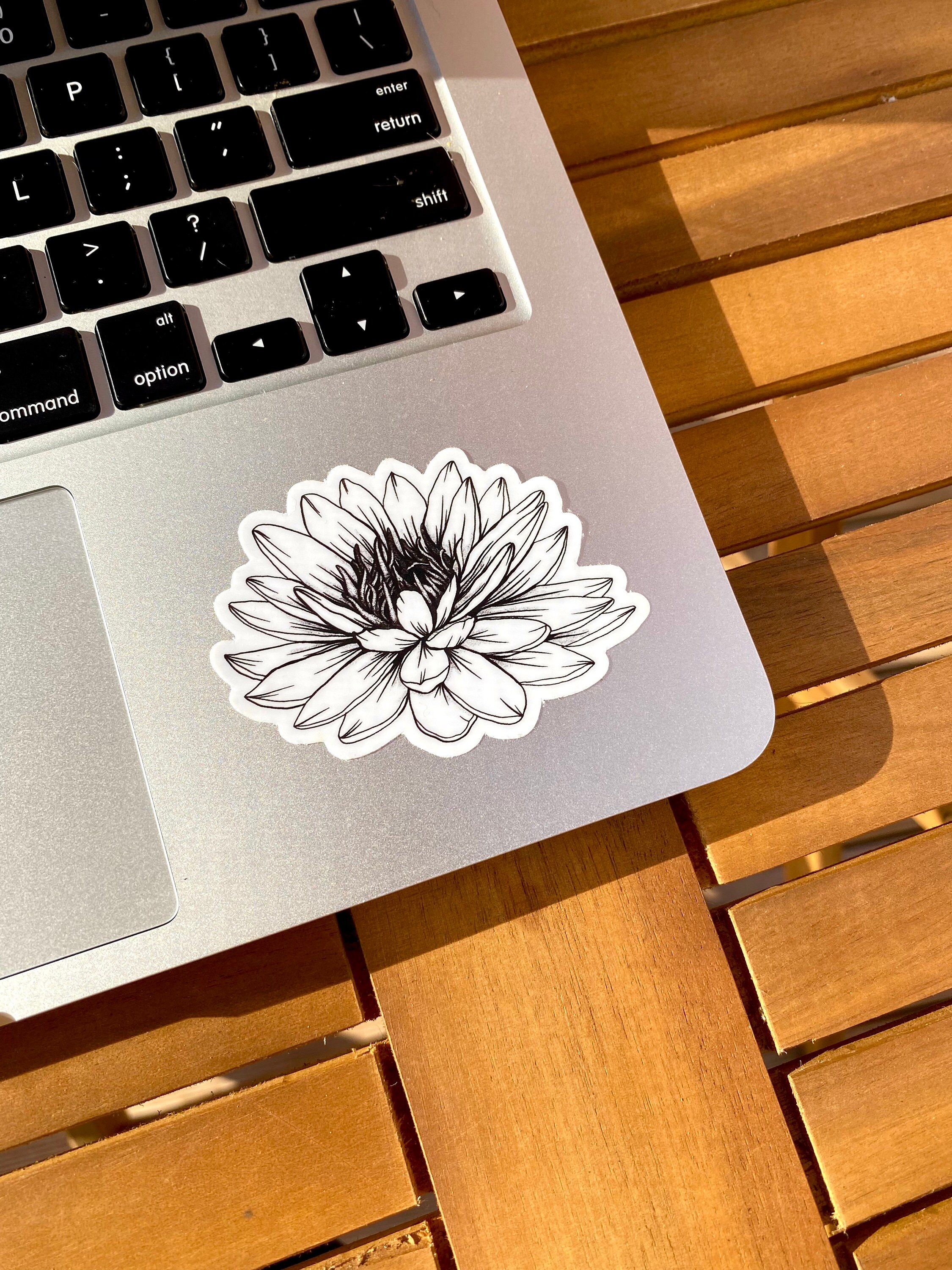 Sticker Lotus Lotus Flower Sticker - Vinyl, Matte, Waterproof - Floral Botanical ...