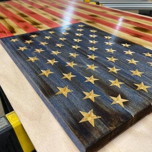 USA Flag vector file for engraving stars using CNC